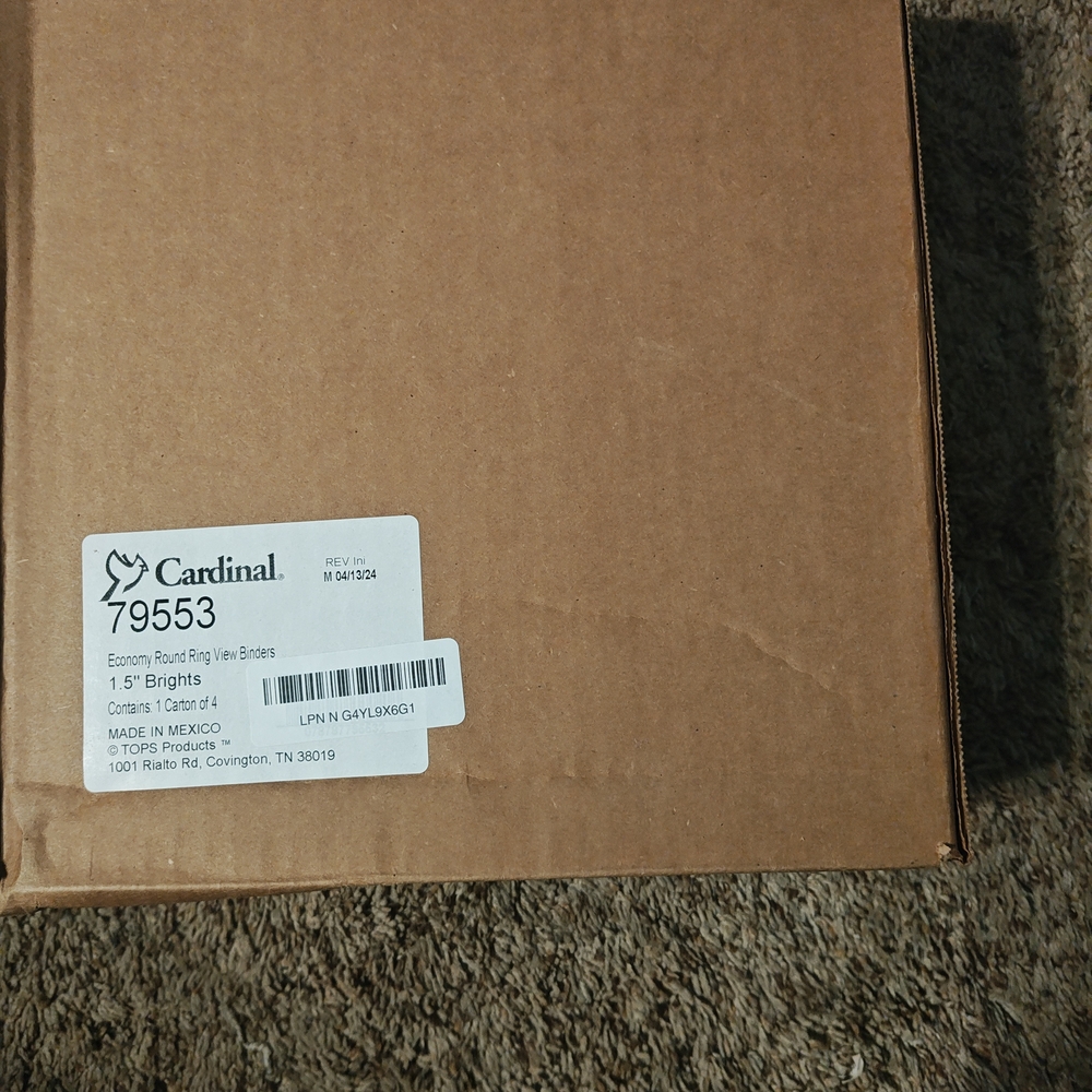 Cardinal Brown Economy Round Ring Binder